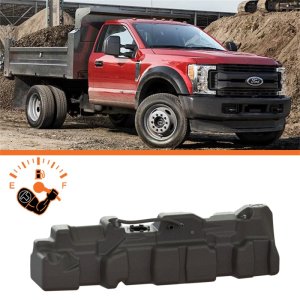 Ford Universal Cab & Chassis Fuel Tank - Titan Fuel Tanks - XXL Mid-Ship - Black - `17-`24